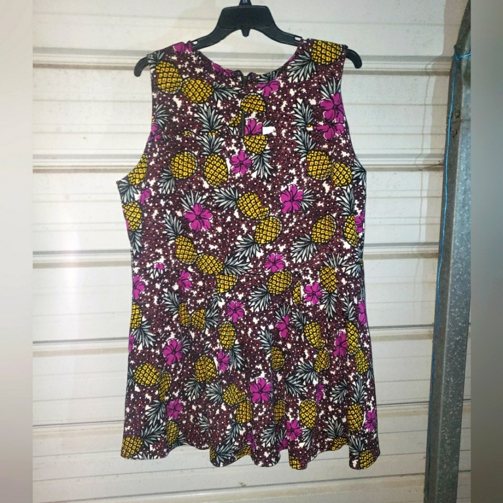 2X Plus Size New 🍍 Pineapple Summer Dress Bongo
